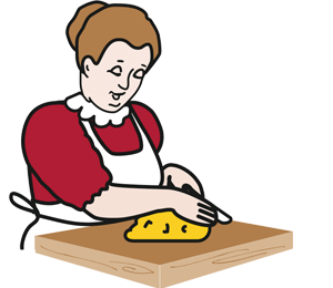 Pearl, mascot of Pearl's Cheese